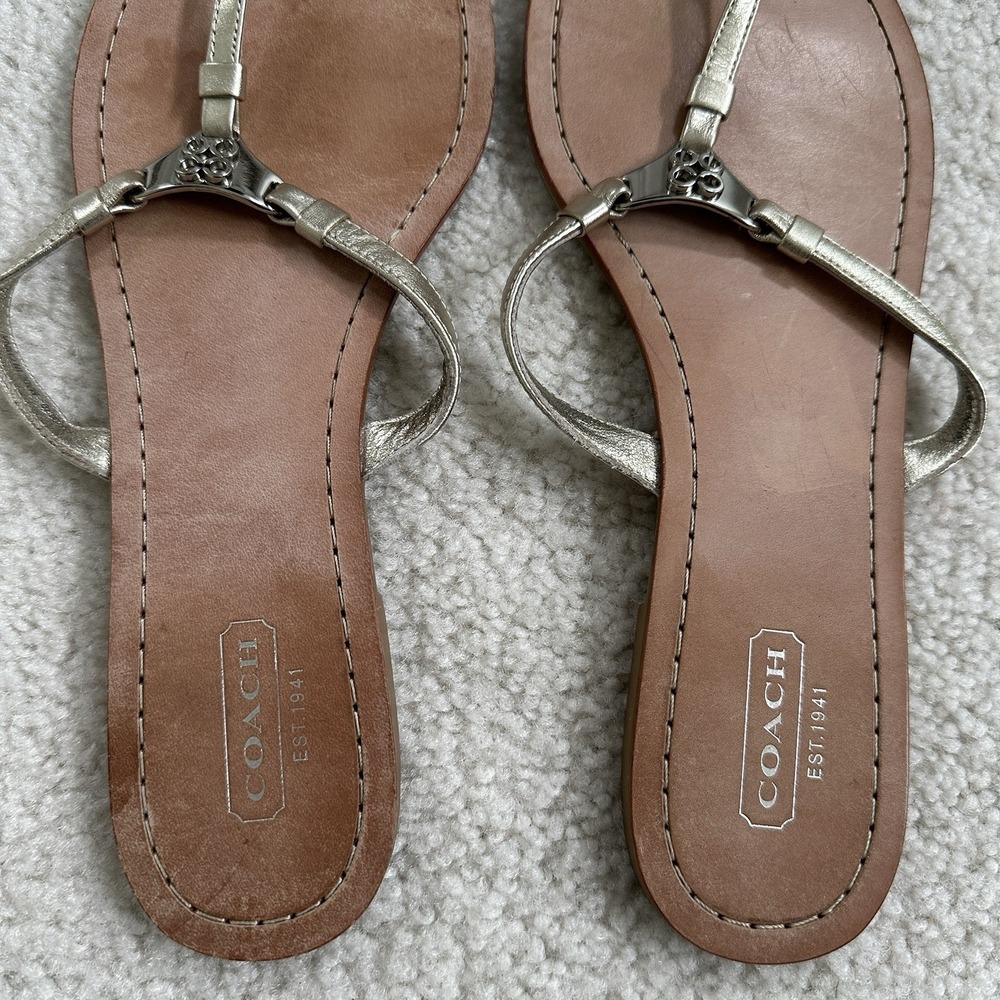 Coach Rachal Thong Tong Sandals Flip Flops Shoes Size 9 B - Picture 2 of 16